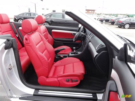 Red Interior 2007 Audi S4 4.2 quattro Cabriolet Photo #54897461 | GTCarLot.com