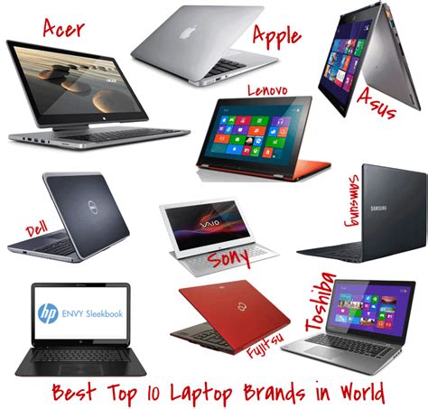 top 10 computer laptop brands Laptop brands pc brand laptops hp list asus which dell lenovo acer ...