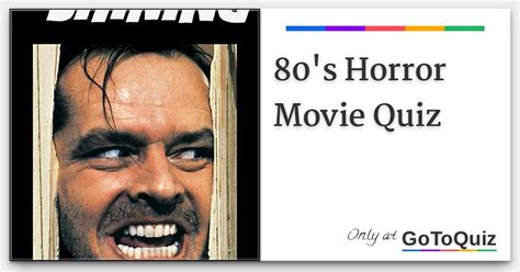 80's Horror Movie Quiz