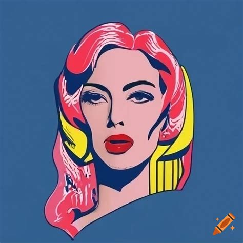 A portrait image of a vogue model in the style of shepard fairey and ...