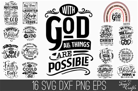 FREE Faith & Hope SVG Quotes Bundle | Bible Verse SVG By TheHungryJPEG | TheHungryJPEG