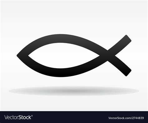 Christian fish symbol Royalty Free Vector Image