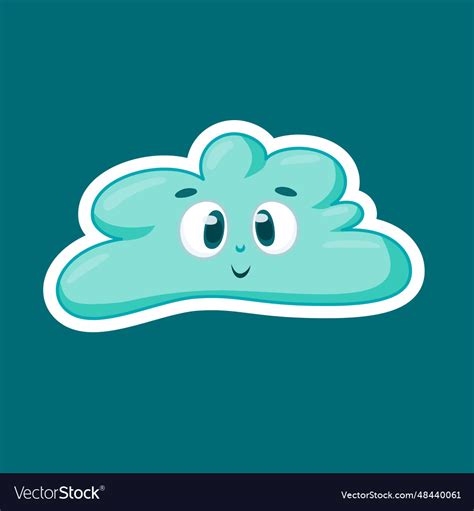 Happy cloud Royalty Free Vector Image - VectorStock