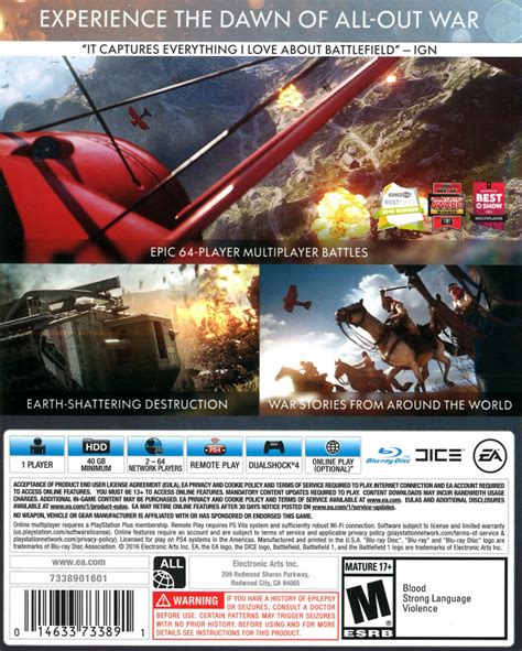 Battlefield 1 for PlayStation 4 - Sales, Wiki, Release Dates, Review, Cheats, Walkthrough