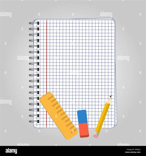 Vector template of spiral math notebook. Vector illustration Stock Vector Image & Art - Alamy