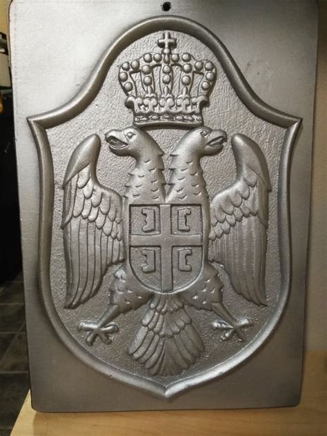 Serbian Coat of Arms Double-headed Eagle Stock Photo - Image of arms, headed: 180569112