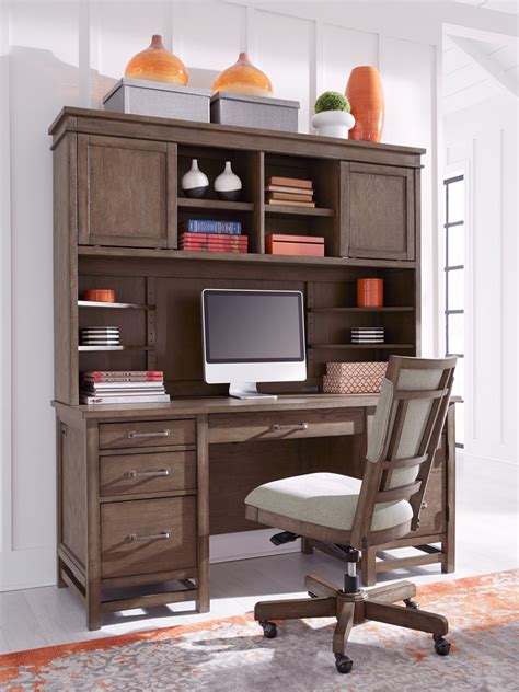 I221-316 Terrace Point Computer Desk with Hutch | Aspen Home | Free Delivery