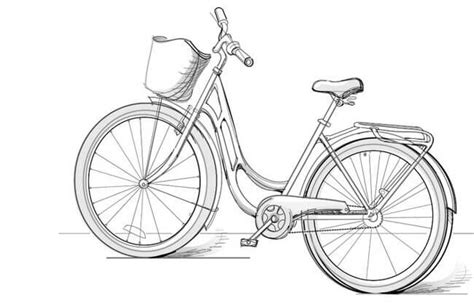 How to draw a bike with pencil step-by-step drawing tutorial