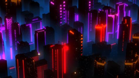 #Neon Buildings [19201080] #Hdwallpaper #wallpaper #image | Neon light wallpaper, Neon wallpaper ...