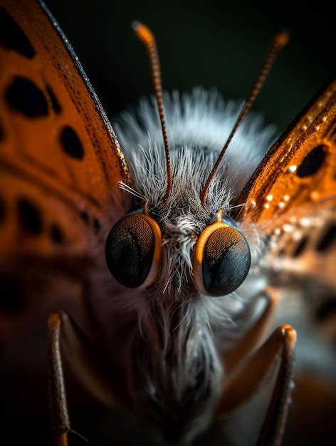 Premium Photo | A close up of a butterfly's eyes