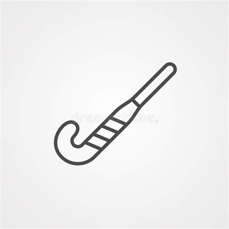 Hockey Stick Vector Icon Sign Symbol Stock Illustration - Illustration ...