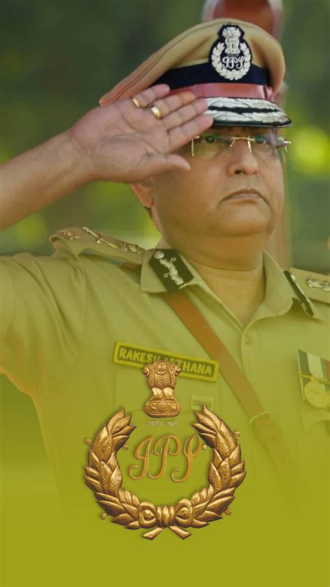 Download IPS Logo Officer Saluting Wallpaper | Wallpapers.com