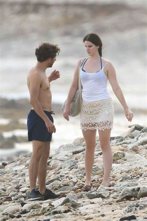 Lana Del Rey and Boyfriend Francesco Carrozzini at a Beach in St Barts – December 2015 ...