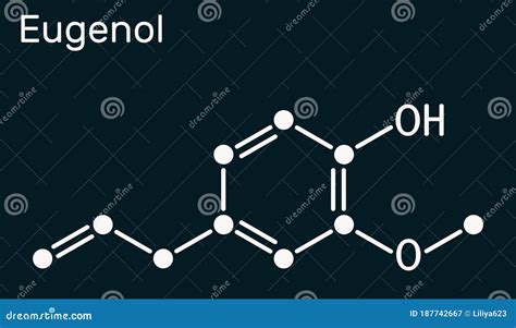 Eugenol, Clove Odor, Chemical Structure And Formula Cartoon Vector | CartoonDealer.com #191606177