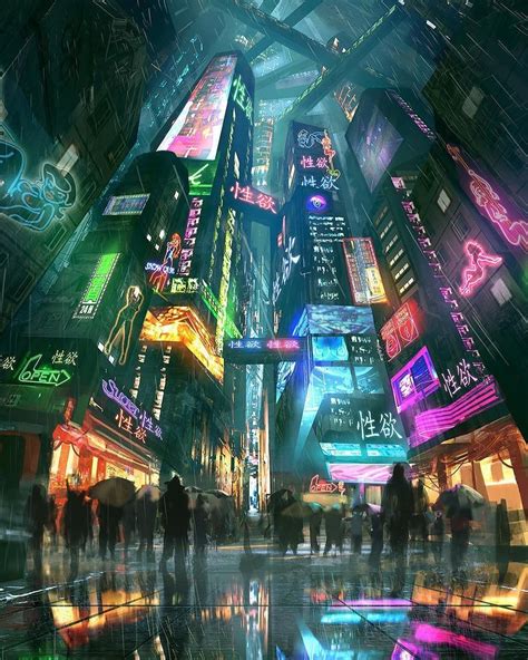 Cyberpunk Aesthetic Cyberpunk City Neon Aesthetic Futuristic City ...