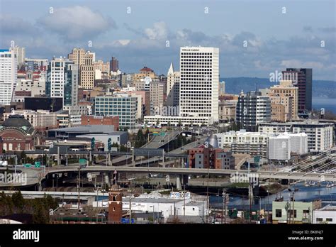 Downtown Tacoma Washington Skyline Stock Photo - Alamy