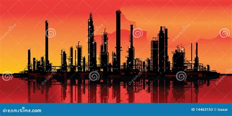 Oil Refinery Cartoon Vector | CartoonDealer.com #14463153