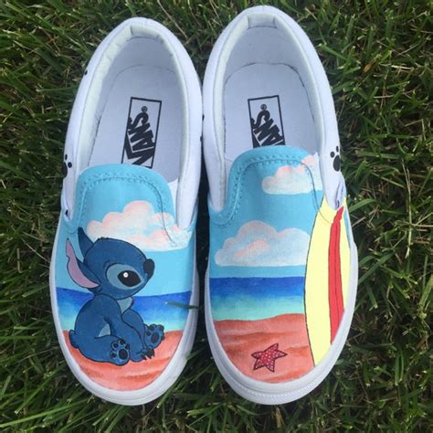 Hand-Painted Disney Stitch Shoes | Etsy