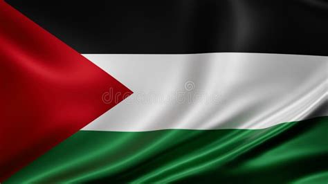 Gaza Strip national flag stock illustration. Illustration of banner ...