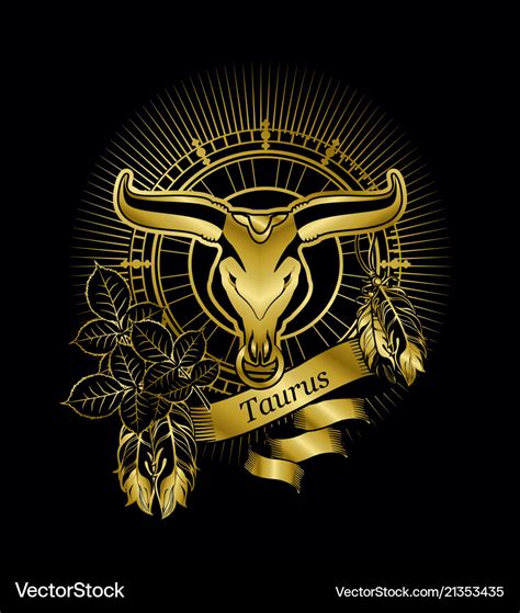 Taurus zodiac sign Royalty Free Vector Image - VectorStock