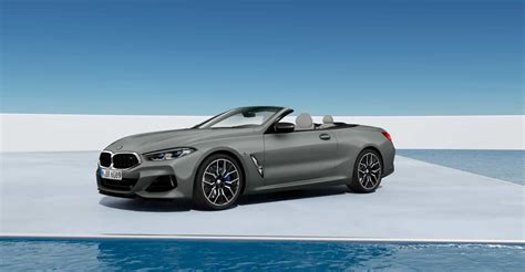 2023 BMW M850i Convertible In Frozen Skyscraper Grey With Blue Roof