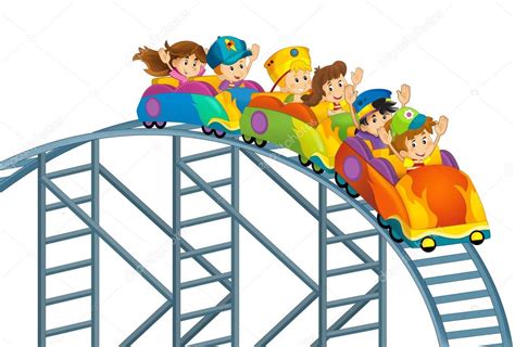 Kids On Roller Coaster Clip Art