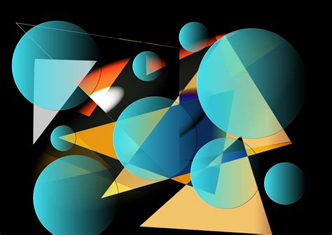 Multiple Geometry Blue Shapes Wallpaper, HD Abstract 4K Wallpapers ...