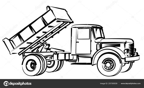 Dump Truck Cartoon Drawing | tunersread.com