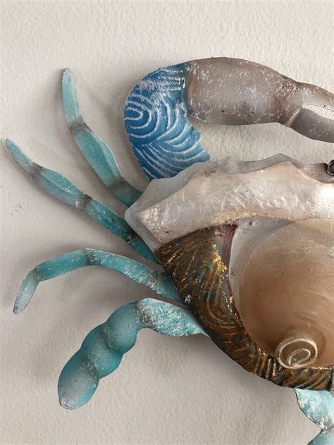 Blue Crab Metal Wall Art - Etsy