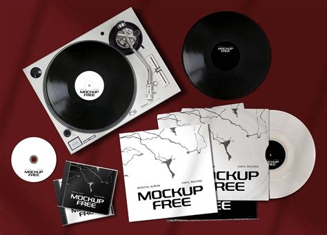 Free Musical Album Set Mockup (PSD)