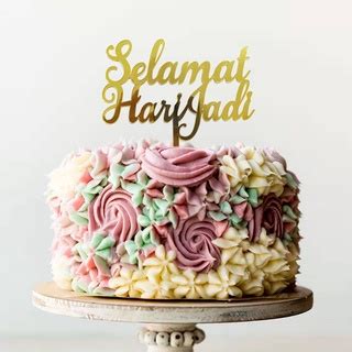 Acrylic Selamat Hari Jadi Kek Topper Cake Topper Selamat Hari Lahir Kek Topper Happy Birthday ...