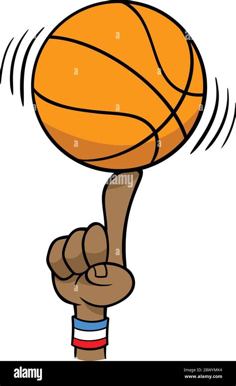 Basketball Spinning on Finger-An Illustration of a Basketball Spinning ...