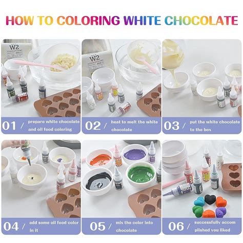 Oil Based Food Coloring Chocolate, 10 Colors Candy Coloring for ...