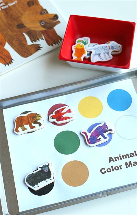 Color Matching Activity for Brown Bear Brown Bear, What Do You See? FREE Printable | Brown bear ...