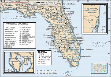 Florida Map With County Lines - Leia Shauna