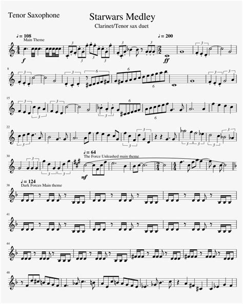 Starwars Medley Tenor Saxophone Sheet Music For Tenor - Vocaloid Viola Sheet Music - Free ...