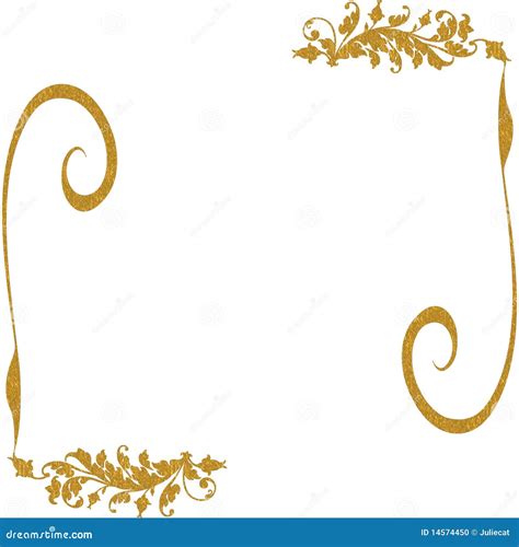 Gold Flourish Swirls Background Stock Photo - Image: 14574450