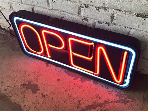 Vintage Neon "Open" Sign at 1stDibs