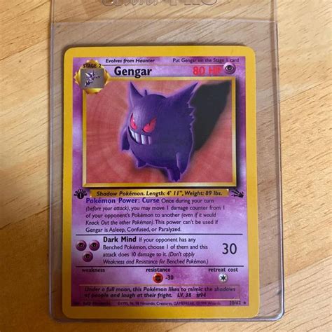 Verified Gengar (20) - Fossil (1st edition) Pokemon Cards | Whatnot