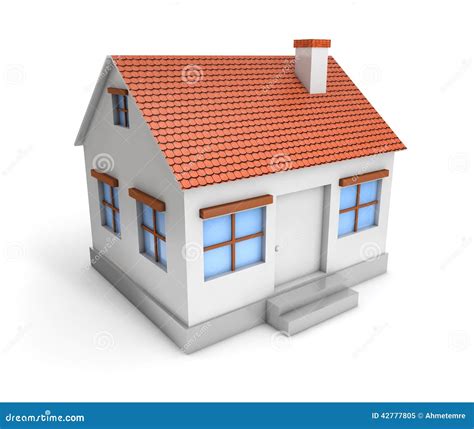 3d Simple House Stock Illustration - Image: 42777805