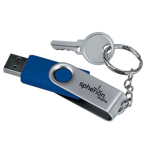 Blue 2GB USB Flash Drive Keychain | Positive Promotions