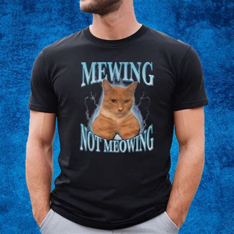 Cat Meme Mewing Looksmax Meowing Cat Trend T-Shirt - Flagwix