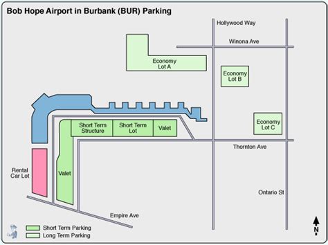 Hollywood Burbank Airport Parking | BUR Airport Long Term Parking Rates & Map