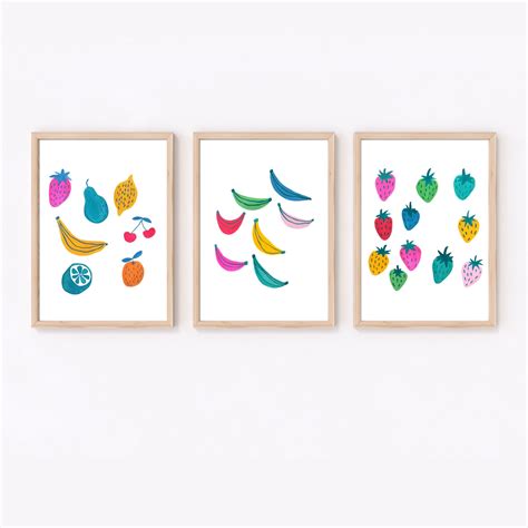 Rainbow Bananas Banana Art Banana Print Colourful Home - Etsy UK