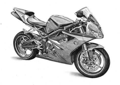 Motorcycle Drawings In Pencil