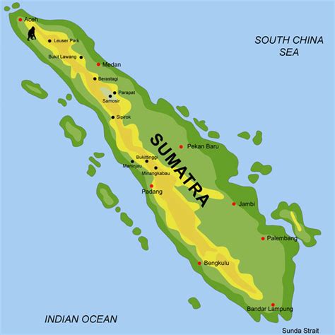 North Sumatra interactive map with photos, ... Latitude of center: 2° north; Longitude of center ...