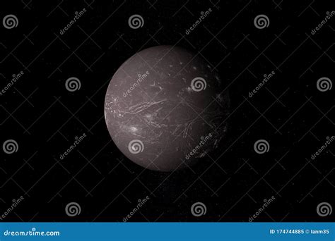 Ariel, Uranus Moon, in the Outer Space. 3d Render Stock Illustration - Illustration of astronomy ...