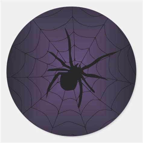 Purple Spider Web Halloween Stickers | Zazzle.com