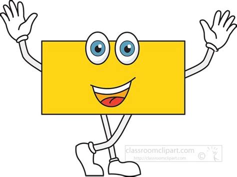 Mathematics Clipart-rectangle shape cartoon character clipart