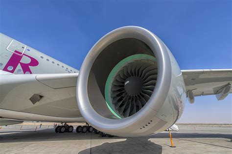 Rolls-Royce Trent 900 Engine on Airbus A380 at Dubai Air Show, UAE Photograph by Ivan Batinic